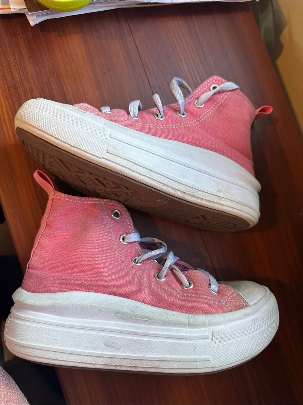 Converse Kids Pink Canvas High-Top Sneakers
